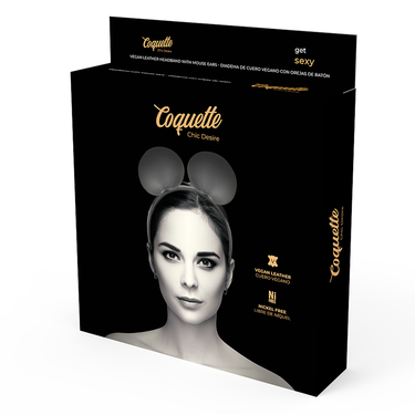 Cerchietto Topo in Pelle Vegana – Accessorio Seducente Coquette